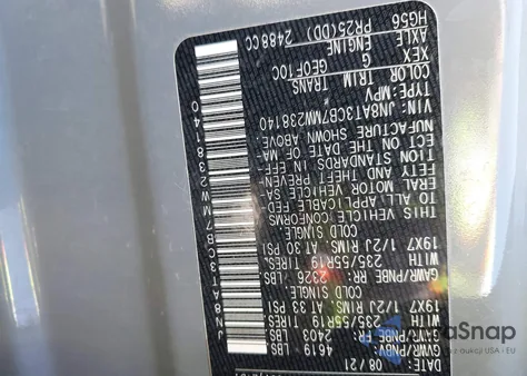 2021 Nissan Rogue Sl Intelligent Awd z USA, uszkodzony, nr VIN JN8AT3CB7MW238140